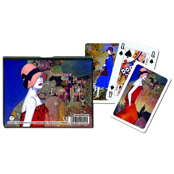 Jeu de cartes : L'été à Paris 2 x 55 cartes - Piatnik-2291