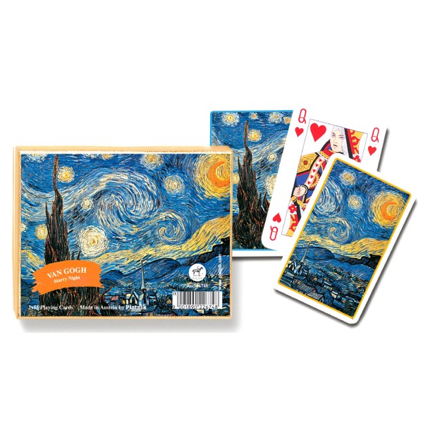 Jeu de cartes : Van Gogh : Nuit étoilée 2 x 55 cartes - Piatnik-2267