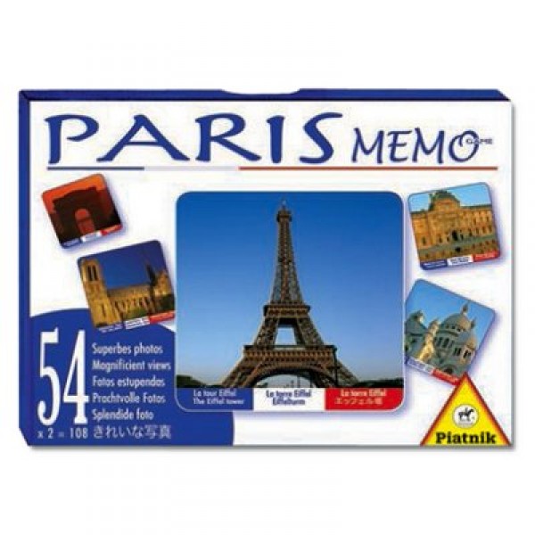 Jeu de cartes Mémo Paris - Piatnik-7103