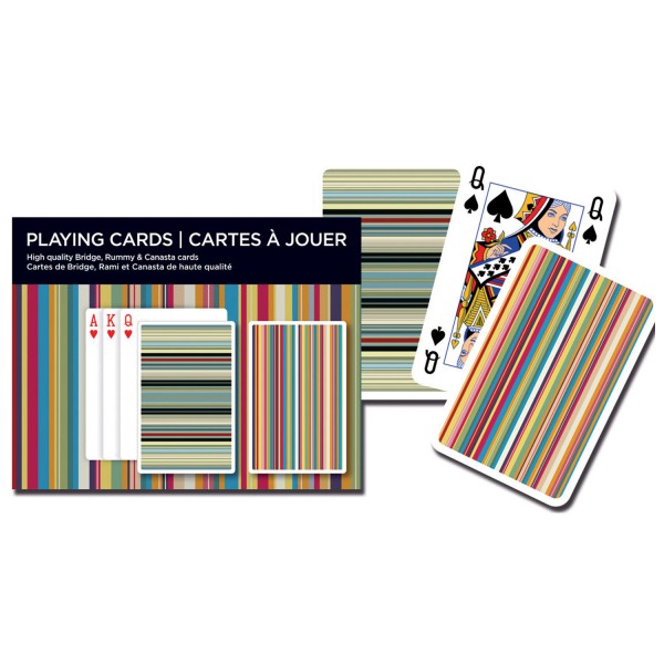Jeux de cartes : Rayures 2 x 55 cartes - Piatnik-2611
