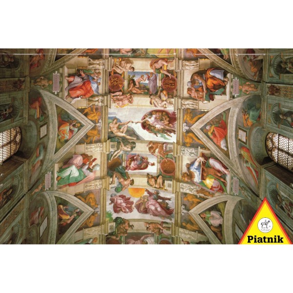 Puzzle 1000 pièces : Michel-Ange : Plafond de la Chapelle Sixtine - Piatnik-5393