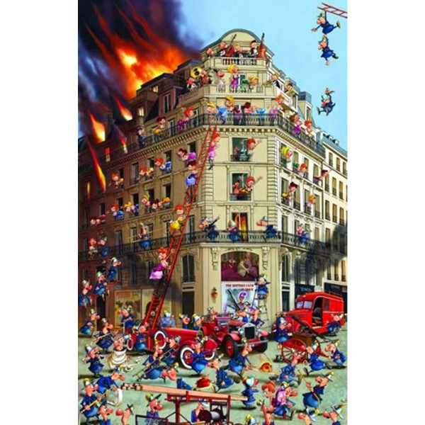 Puzzle 1000 pièces François Ruyer : Les pompiers - Piatnik-5354