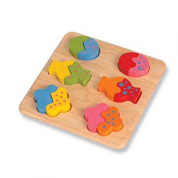 Puzzle 6 x 2 pièces : Géo-Formes - Pintoy-06506