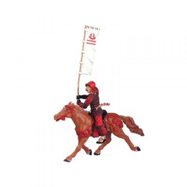 Figurine Cheval du samouraï fauve harnaché (sans chevalier) - Plastoy-65708