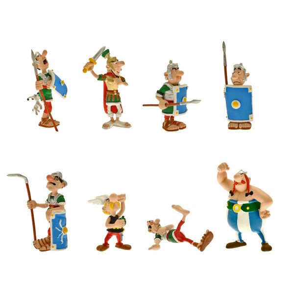 Figurines Astérix bagarre : Tube de 7 figurines - Plastoy-70381
