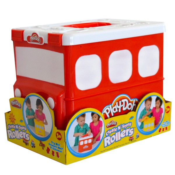 Boîte de rangement : Bus pour pâte à modeler Play-Doh Rouge - PlayDoh-30481-Rouge