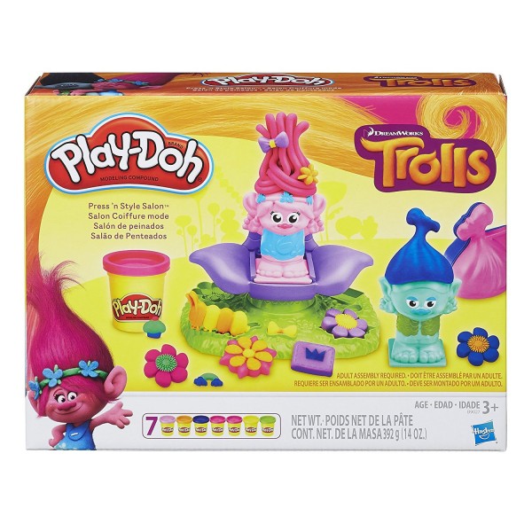 Pâte à modeler Play-Doh : Le coiffeur Trolls - Hasbro-B9027EU40