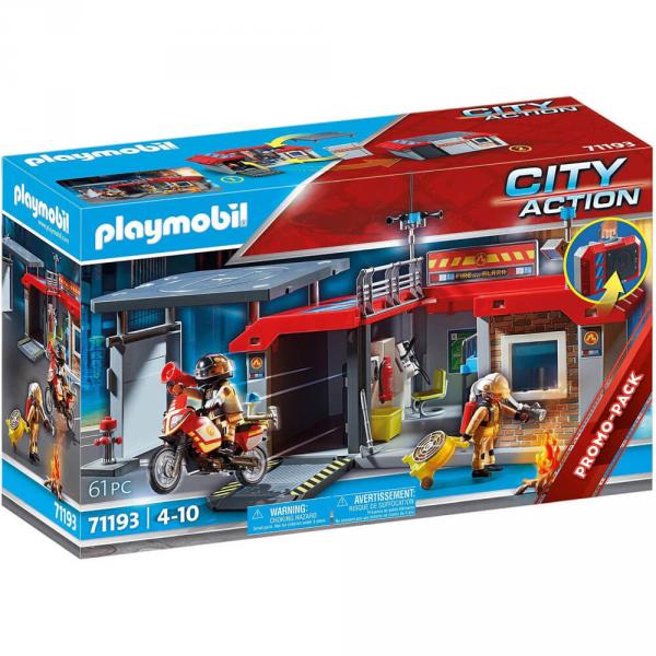 Playmobil 71193 City action : Caserne de pompiers transportable - Playmobil-71193