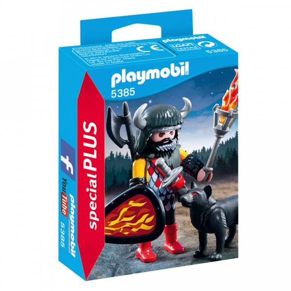 Playmobil 5385 Guerrier avec loup - Playmobil-5385