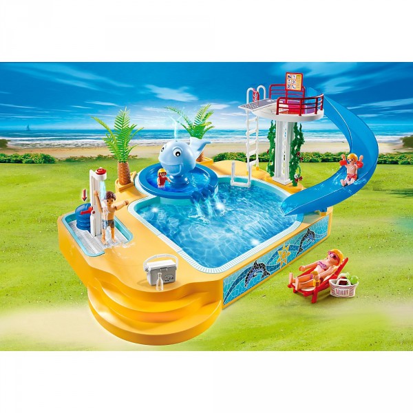 Playmobil 5433 - Summer Fun - Famille avec piscine et plongeoir - Playmobil-5433
