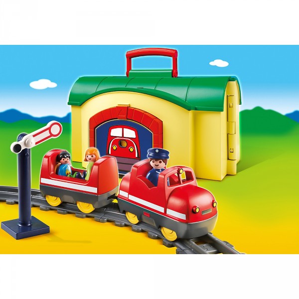 Playmobil 6783 - 1.2.3 - Train avec gare transportable - Playmobil-6783