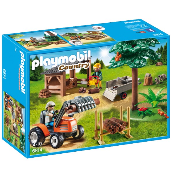 Playmobil 6814 : Country : Véhicule de débardage avec bûcherons - Playmobil-6814
