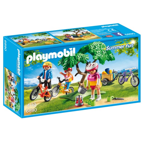 Playmobil 6890 Summer Fun : Cyclistes avec vélos et remorque - Playmobil-6890