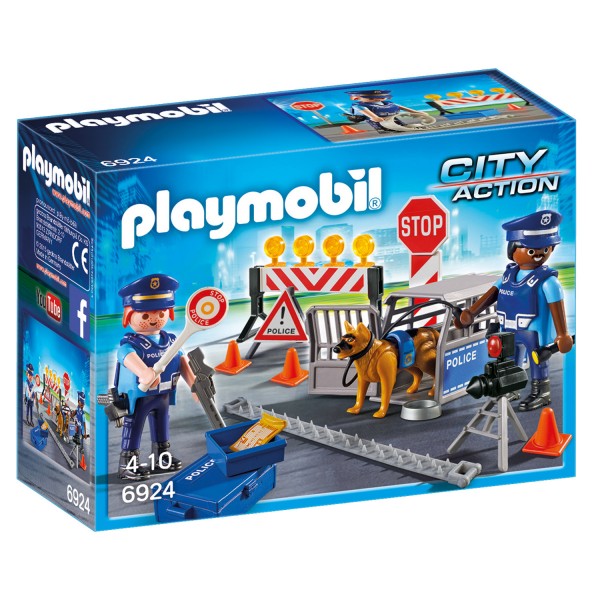 Playmobil 6924 City Action : Barrage de police - Playmobil-6924