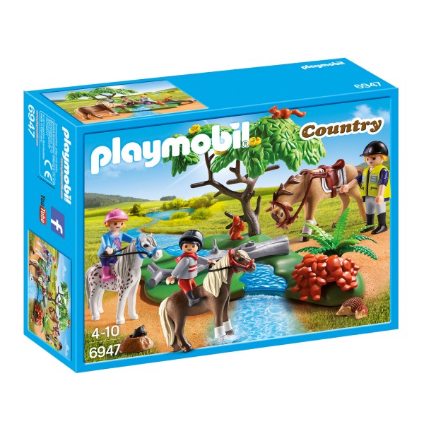 Playmobil 6947 Country : Cavaliers avec poneys et cheval - Playmobil-6947