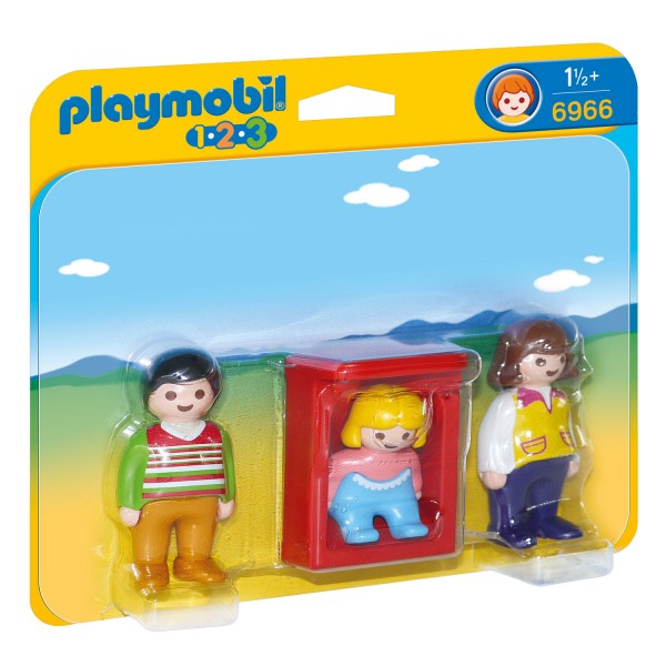 Playmobil 6966 1.2.3. : Parents avec bébé - Playmobil-6966