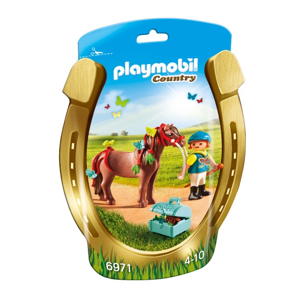 Playmobil 6971 Country : Poney à décorer Papillon - Playmobil-6971