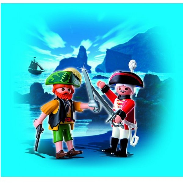 Playmobil 4127 : Playmobil Duo Pirate et soldat anglais - Playmobil-4127