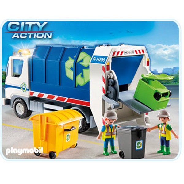 Playmobil 4129 : Camion de recyclage avec lumières - Playmobil-4129