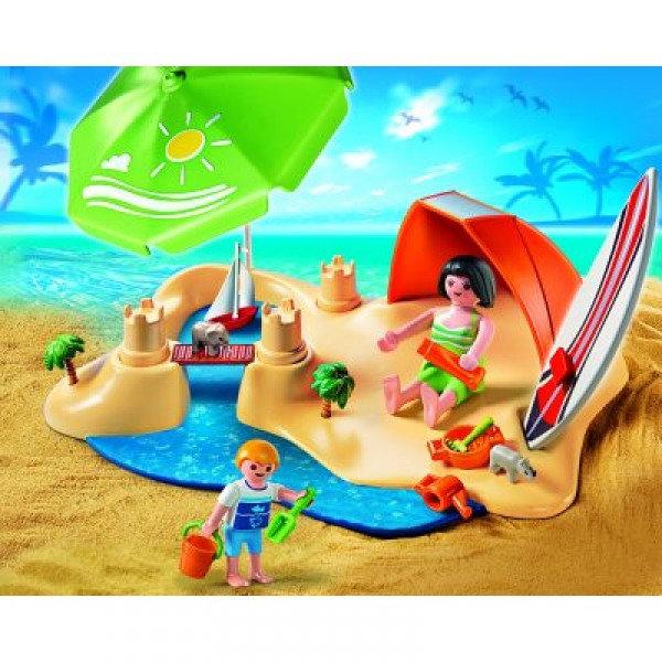 Playmobil 4149 - CompactSet Vacanciers à la plage - Playmobil-4149