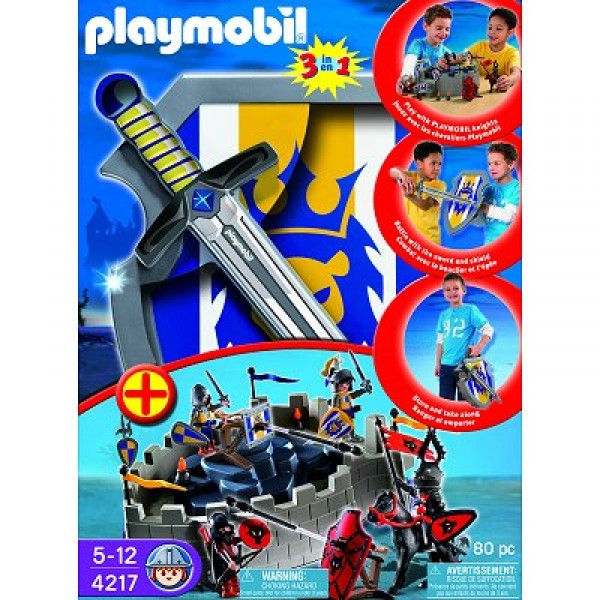 Playmobil 4217 - Fort chevalier transformable avec épée et bouclier - Playmobil-4217