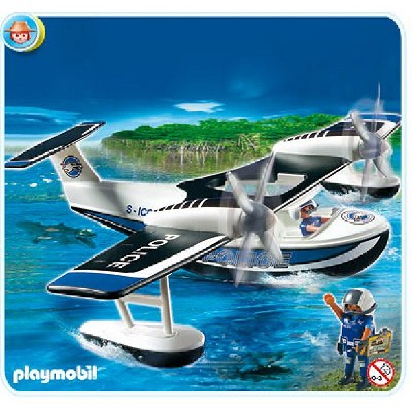 Playmobil 4445 - Policiers et hydravion - Playmobil-4445