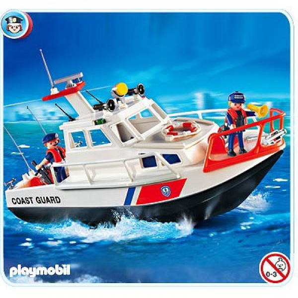Playmobil 4448 : Gardes-côte et bateau  - Playmobil-4448
