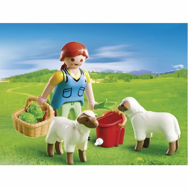Playmobil 4765 : Agricultrice avec moutons - Playmobil-4765