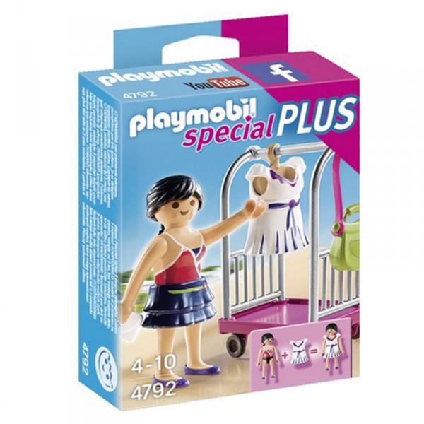 Playmobil 4792 : Spécial Plus : Top modèle et portant pour vêtements - Playmobil-4792