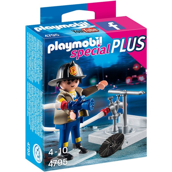 Playmobil 4795 : Spécial Plus : Pompier avec bouche d'incendie - Playmobil-4795