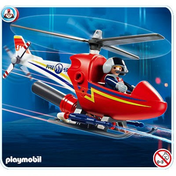 Playmobil 4824 : Hélicoptère de pompier - Playmobil-4824