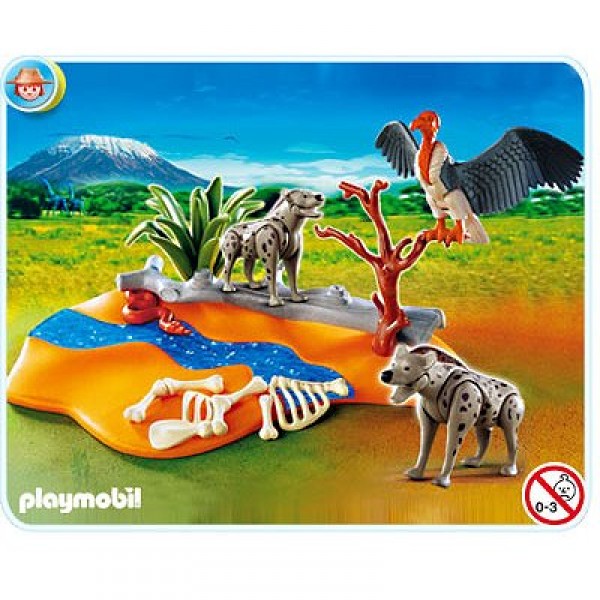 Playmobil 4829 : Couple de hyènes et vautour - Playmobil-4829