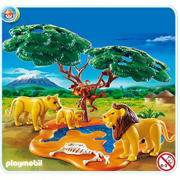 Playmobil 4830 : Famille de lions avec singes - Playmobil-4830