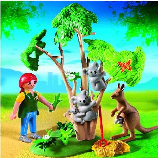 Playmobil 4854 : Arbre à koalas et kangourous - Playmobil-4854