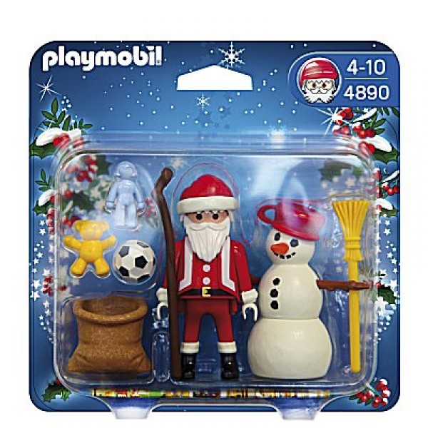 Playmobil 4890 : Père Noël et bonhomme de neige - Playmobil-4890