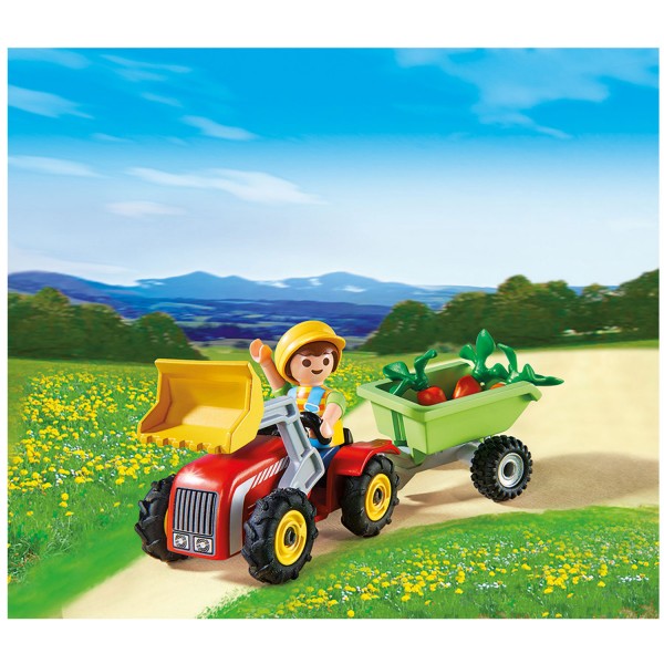 Playmobil 4943 : Oeuf surprise Enfant avec tracteur et remorque - Playmobil-4943