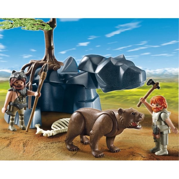 Playmobil 5103 : Hommes préhistoriques avec ours - Playmobil-5103