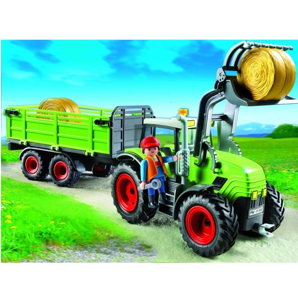 Playmobil 5121 : Grand tracteur avec remorque - Playmobil-5121