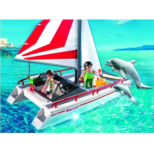 Playmobil 5130 : Catamaran et dauphins - Playmobil-5130