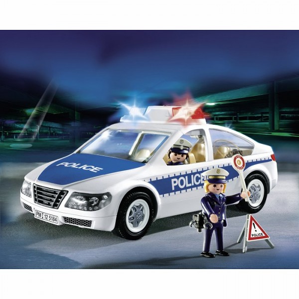Playmobil 5184 : Voiture de police avec lumières clignotantes - Playmobil-5184