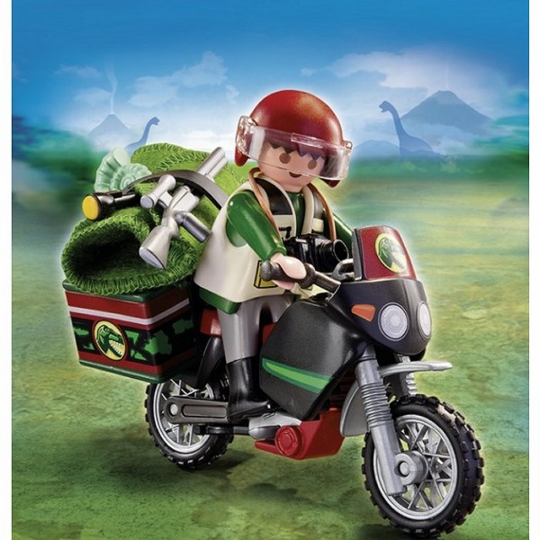 Playmobil 5237 : Explorateur et moto - Playmobil-5237