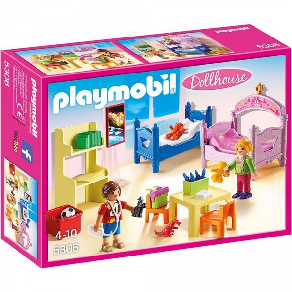 Playmobil 5306 : Dollhouse : Chambre d'enfants avec lits superposés - Playmobil-5306