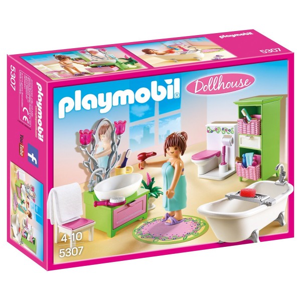 Playmobil 5307 : Dollhouse : Salle de bains et baignoire - Playmobil-5307