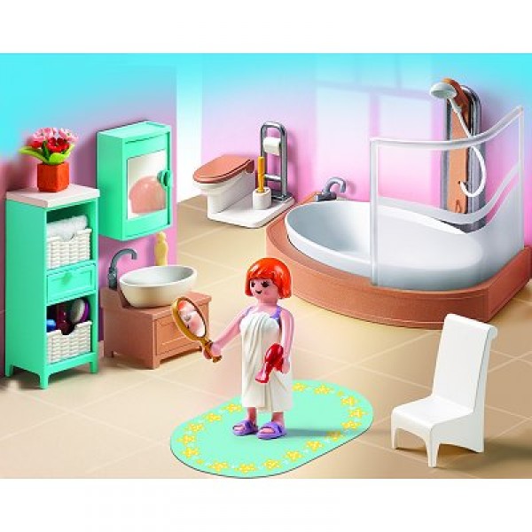 Playmobil 5330 : Salle de bains avec baignoire et pare-douche - Playmobil-5330