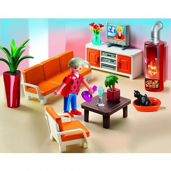 Playmobil 5332 : Salon avec cheminée - Playmobil-5332