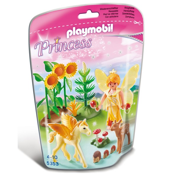 Playmobil 5353 : Fée automne avec poulain ailé doré - Playmobil-5353