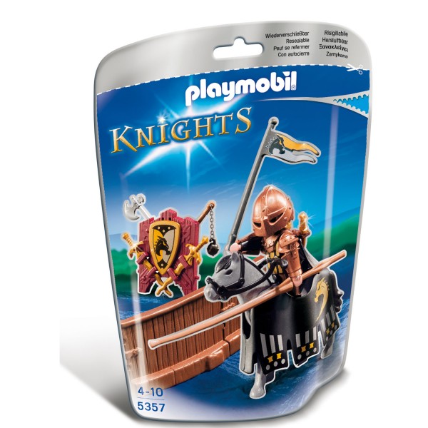 Playmobil 5357 : Piste de joute du chevalier Cheval arden - Playmobil-5357