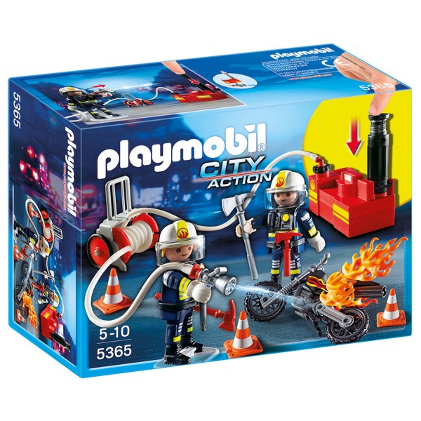 Playmobil 5365 : Pompiers avec lance à incendie - Playmobil-5365