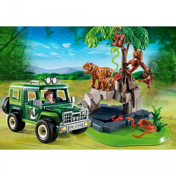Playmobil 5416 : Véhicule d'exploration avec animaux de la jungle - Playmobil-5416