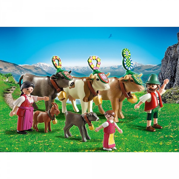 Playmobil 5425 : Famille et vaches des montagnes - Playmobil-5425